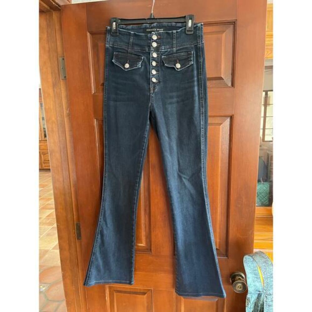 Veronica Beard 2 pocket button fly flare jeans size 28